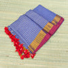 Premium mul zari checked saree