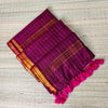 Premium mul cotton zari check saree