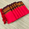 Mul cotton saree with Kanchi border