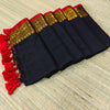 Mul cotton saree with Kanchi border