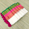 Mul cotton saree with kanchi gap border