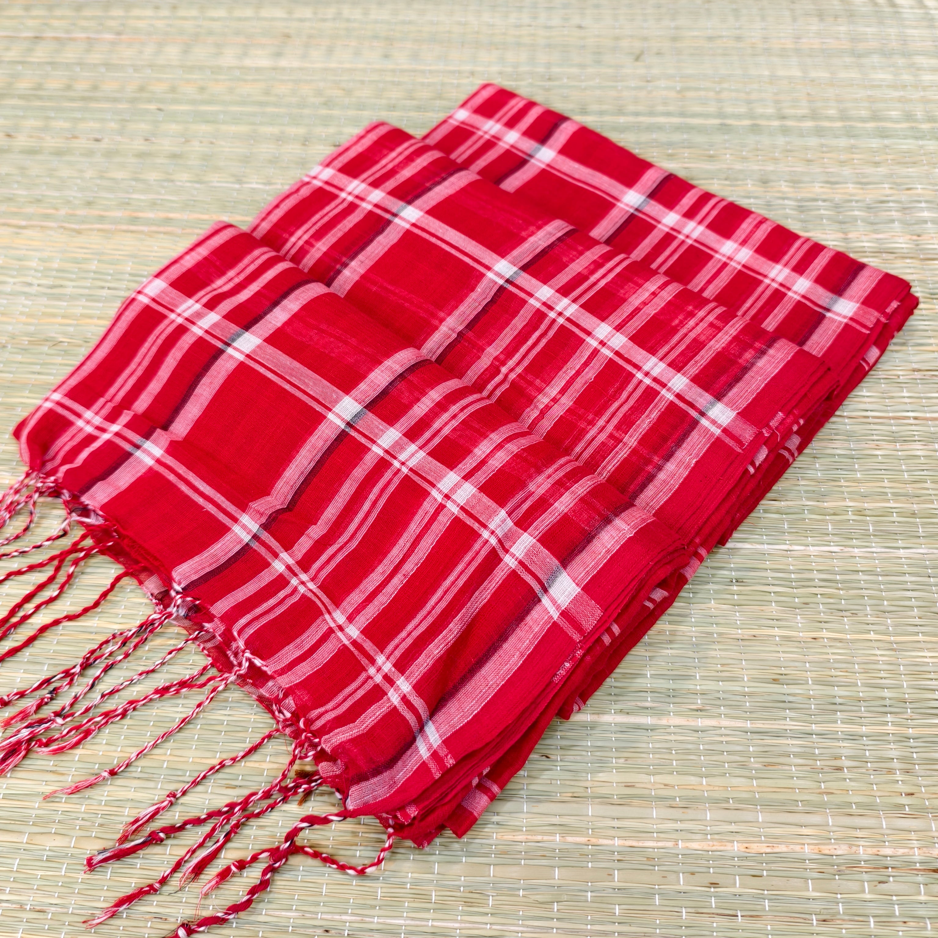 Mul cotton check saree