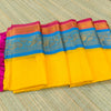 Mul cotton saree with kanchi gap border