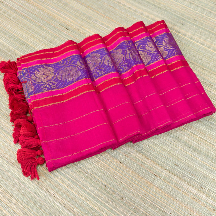 Mul cotton saree with kanchi border