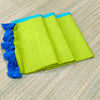 Mul plain saree with contrast border