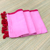 Mul plain saree with contrast border