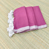 Mul plain saree with contrast border