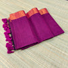 Mul cotton saree with zari border