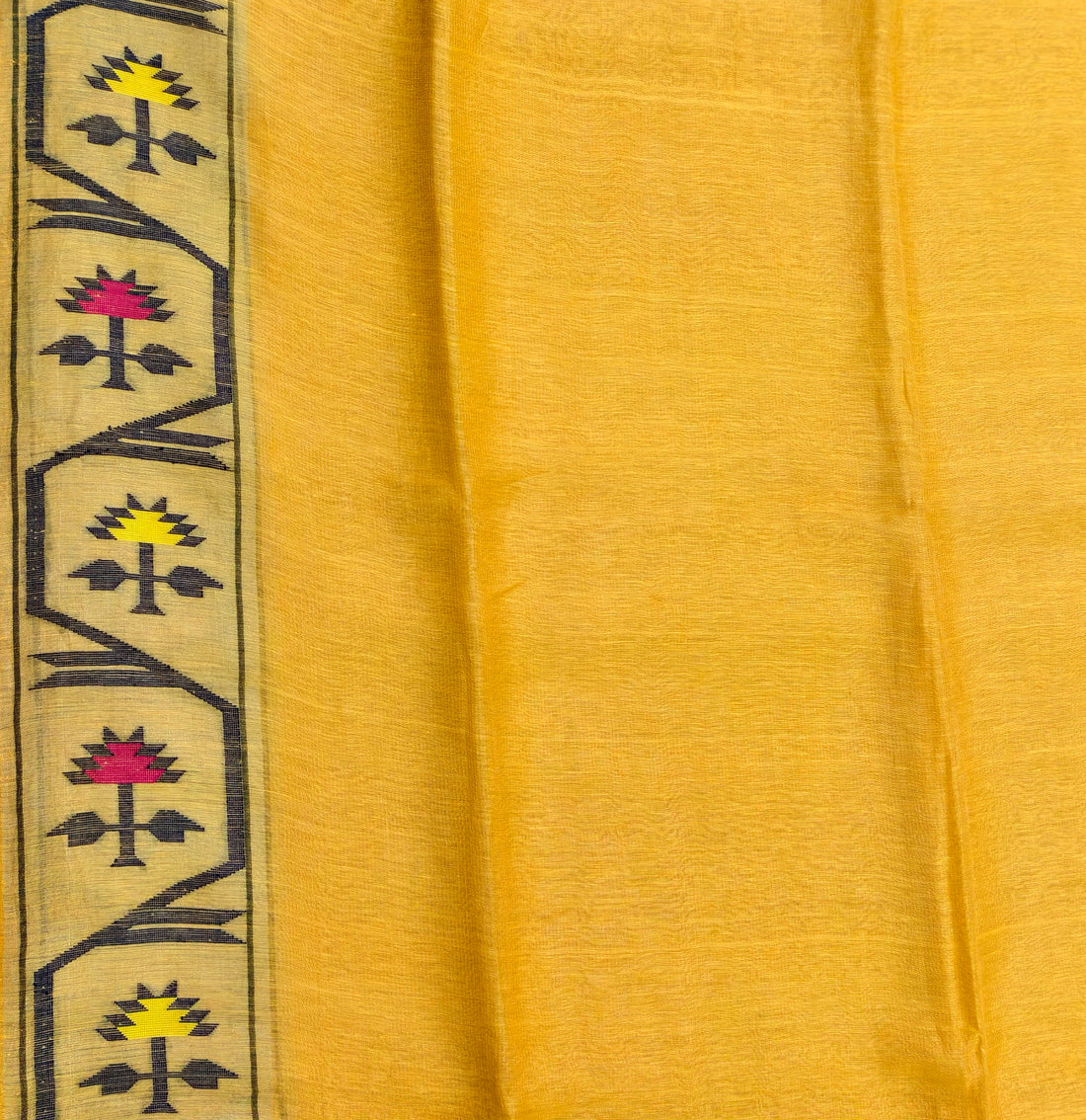 Lenin silk jamdani saree with pythani border and pallu
