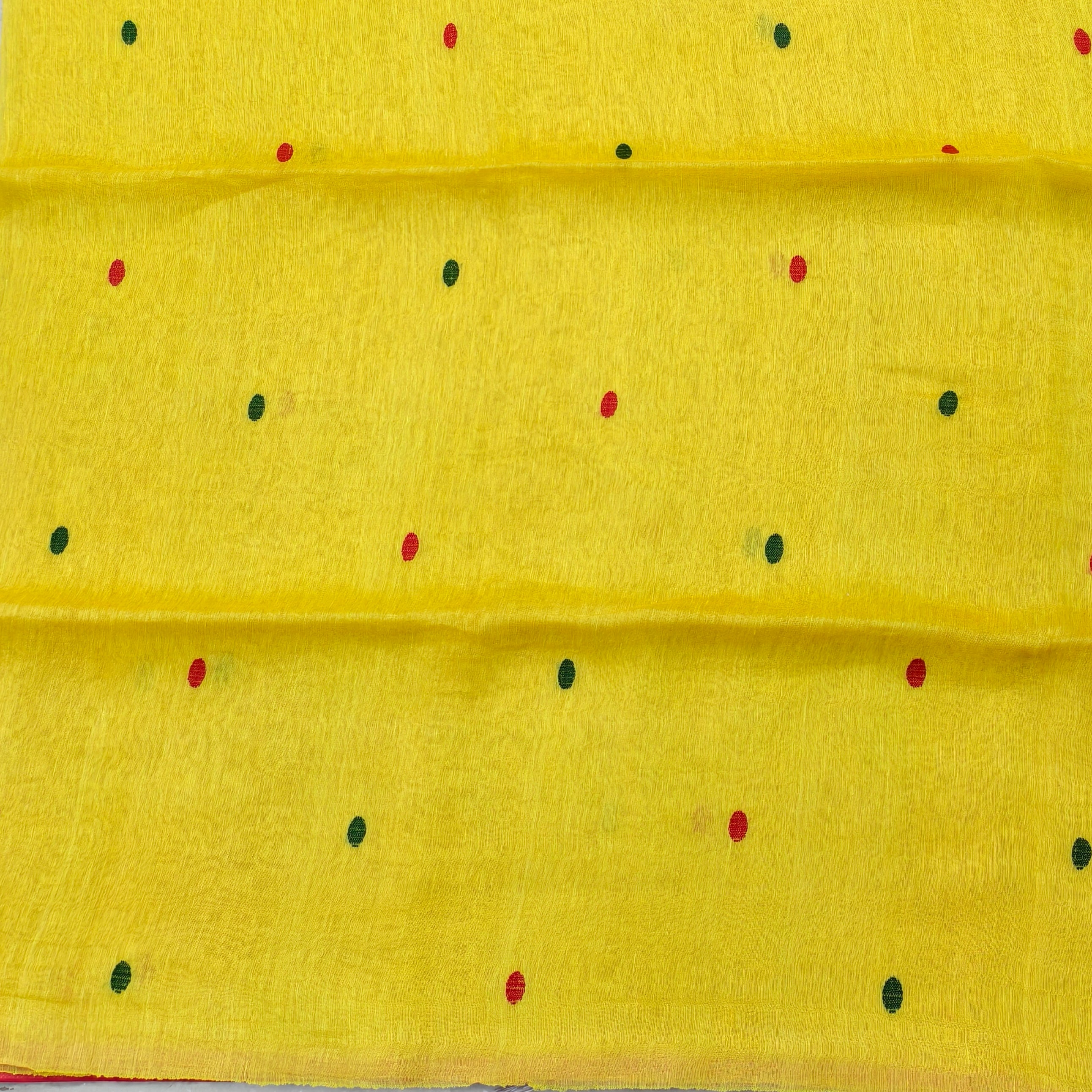 Lenin silk jamdani saree with pythani pallu