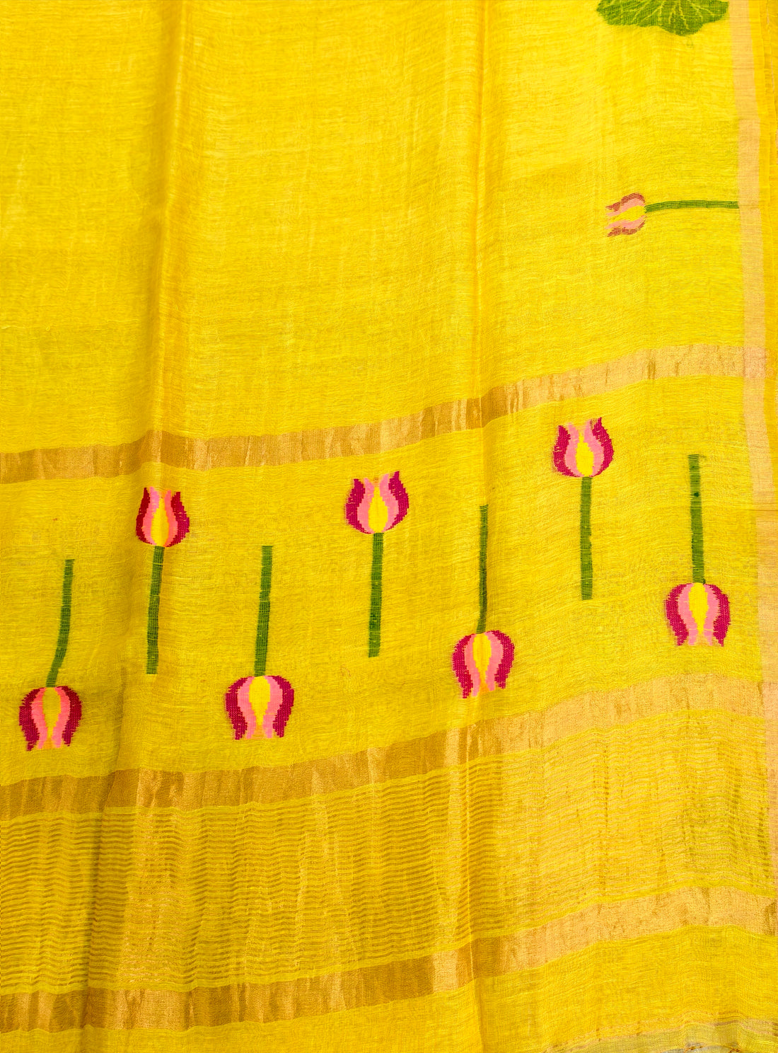 Lenin silk jamdani saree