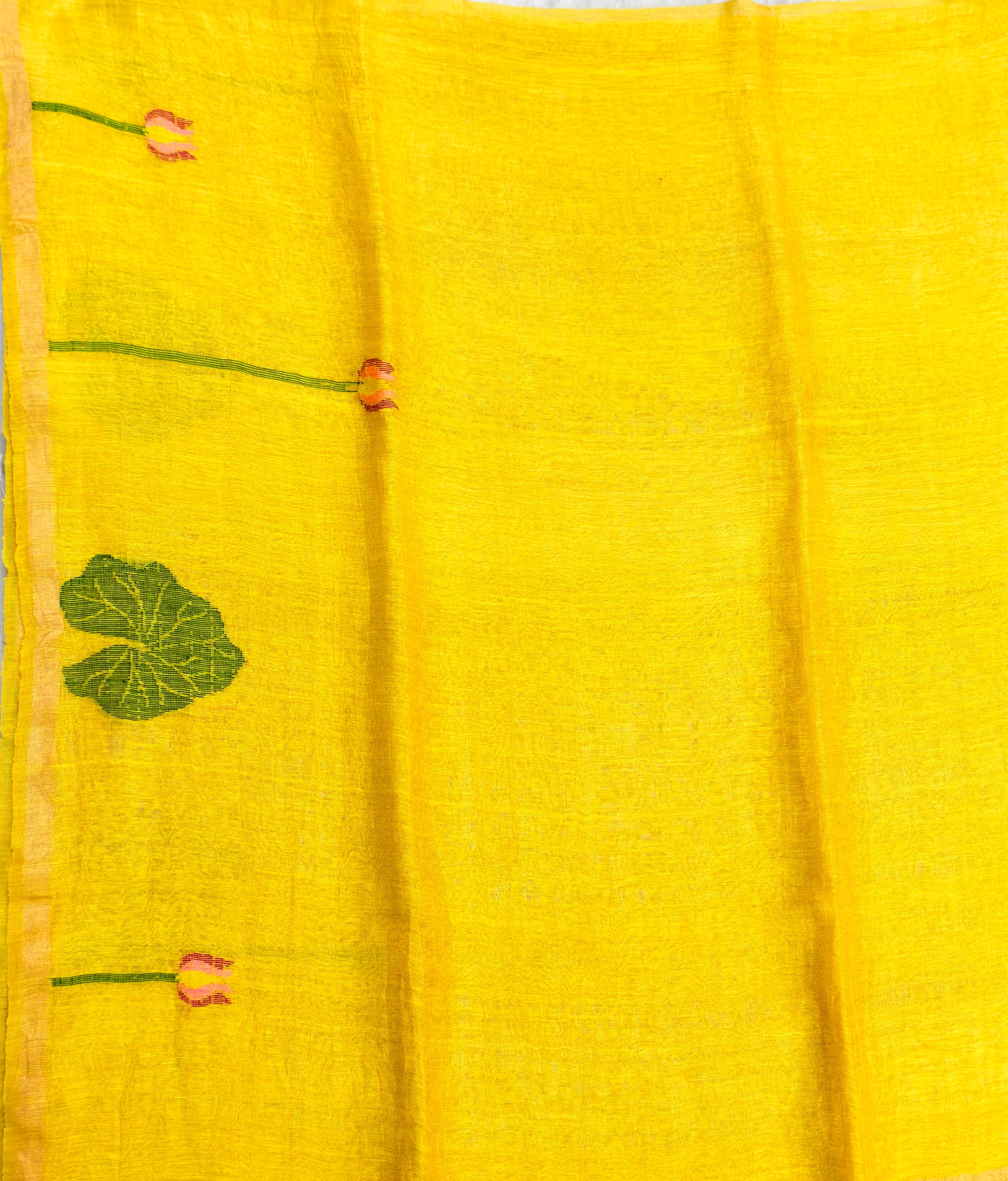 Lenin silk jamdani saree