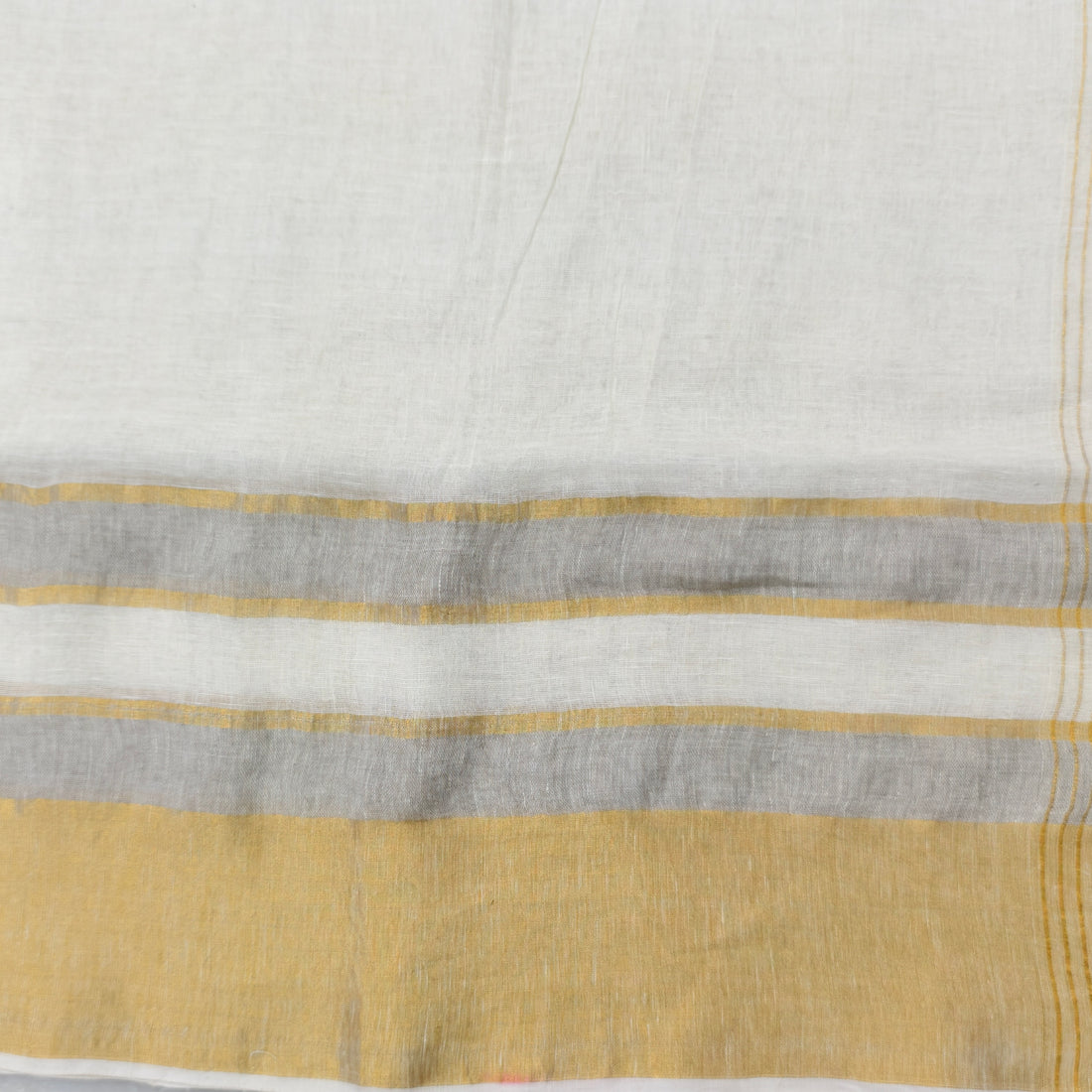 Lenin by Lenin zari border white saree