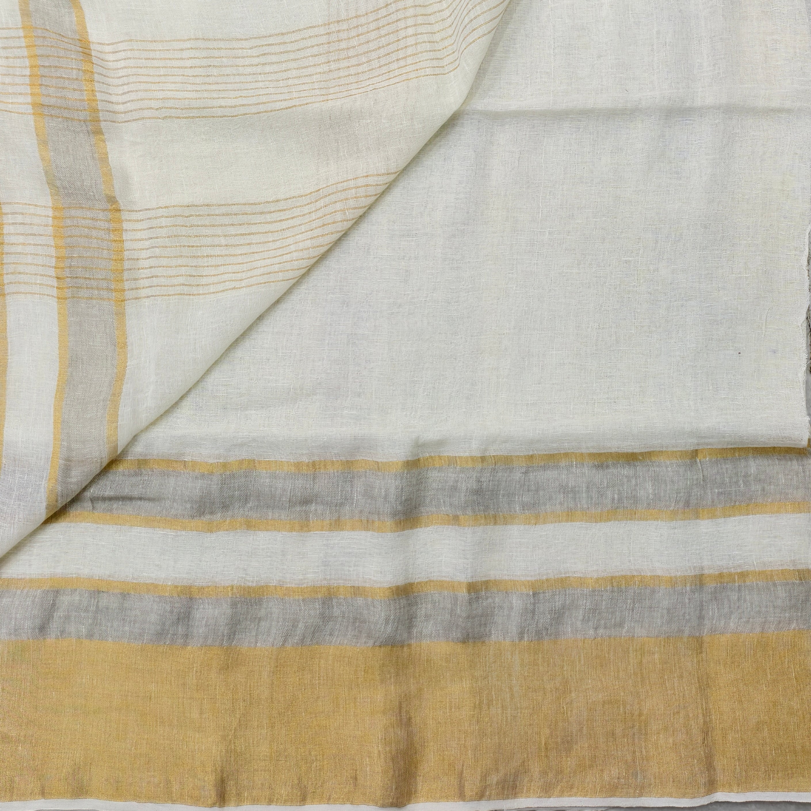 Lenin by Lenin zari border white saree