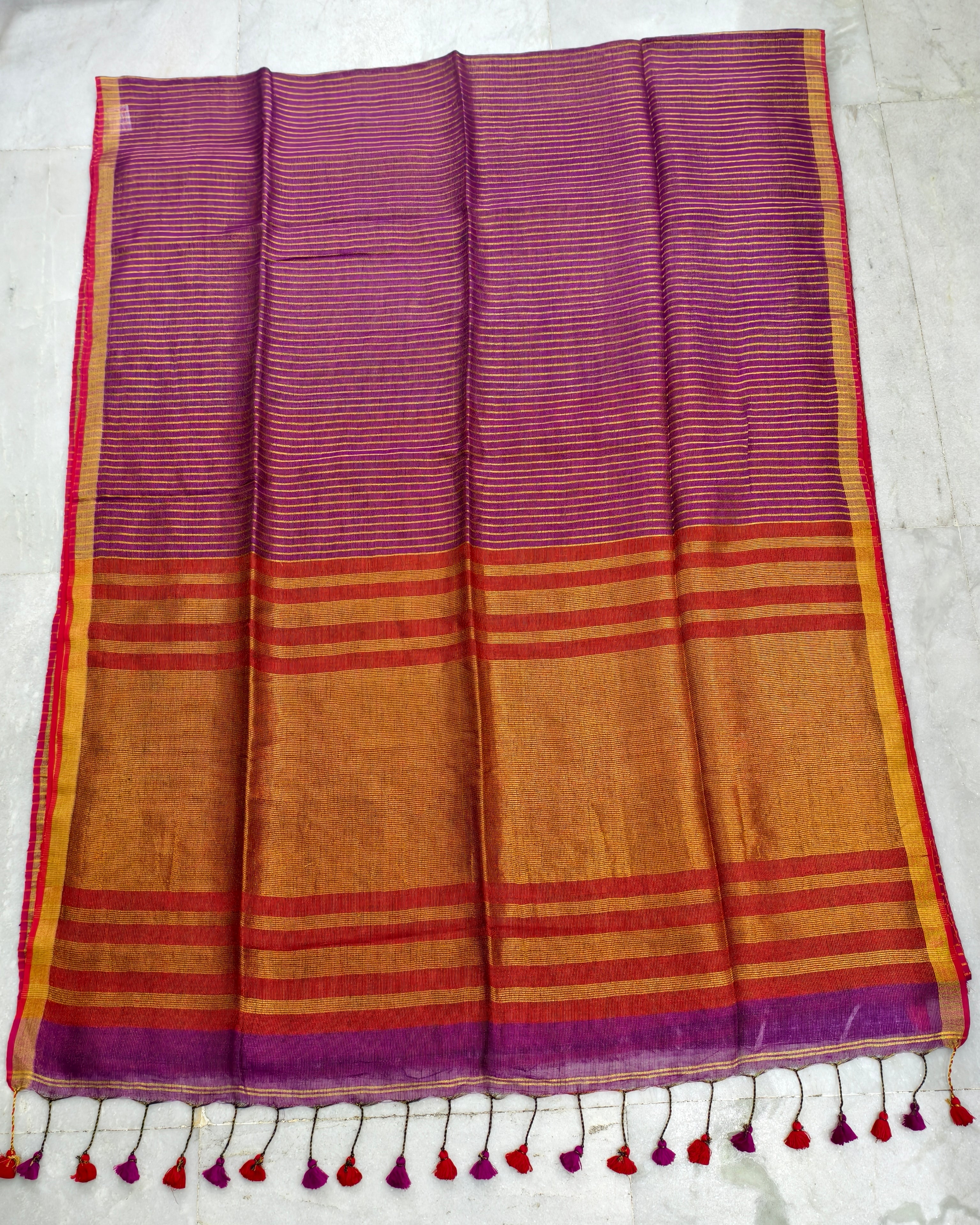 Lenin by Lenin zari stripes saree