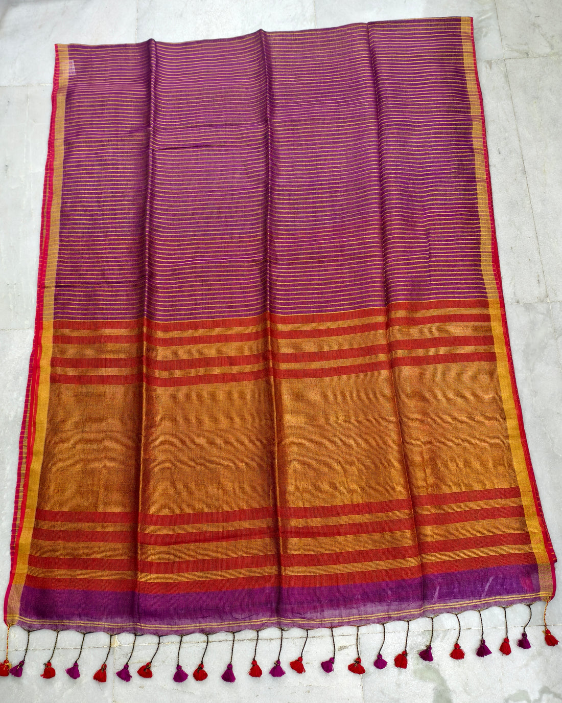 Lenin by Lenin zari stripes saree