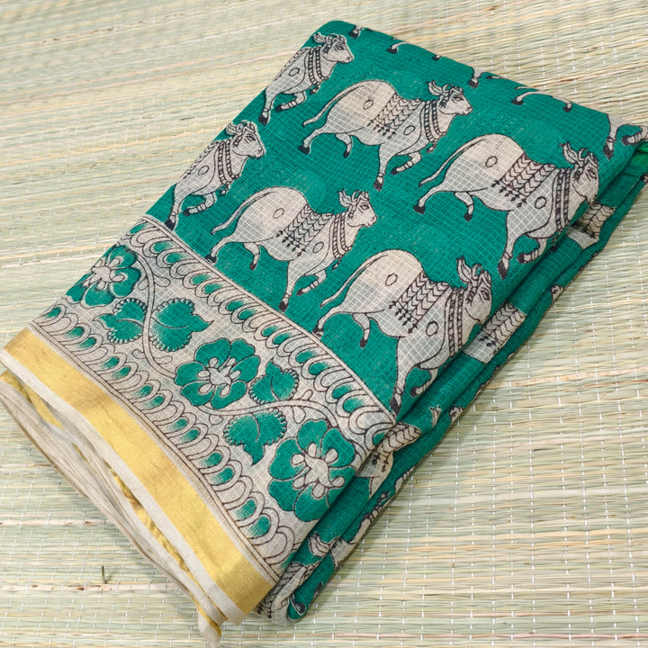 Kota cotton kalamkari saree