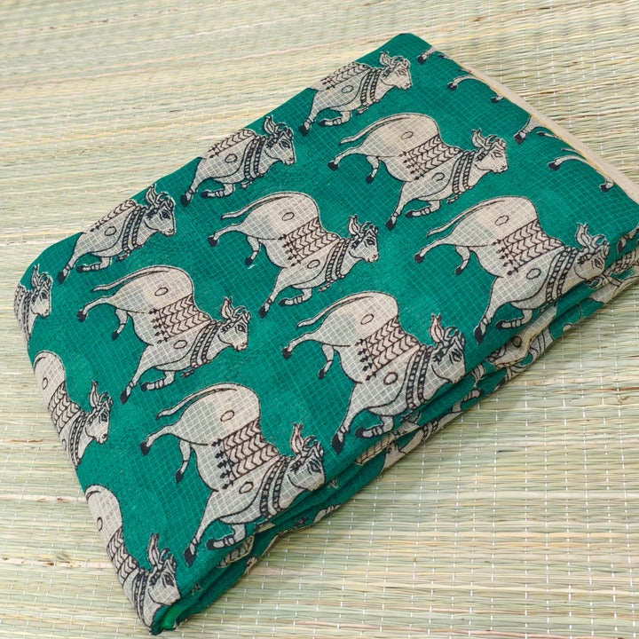 Kota cotton kalamkari saree