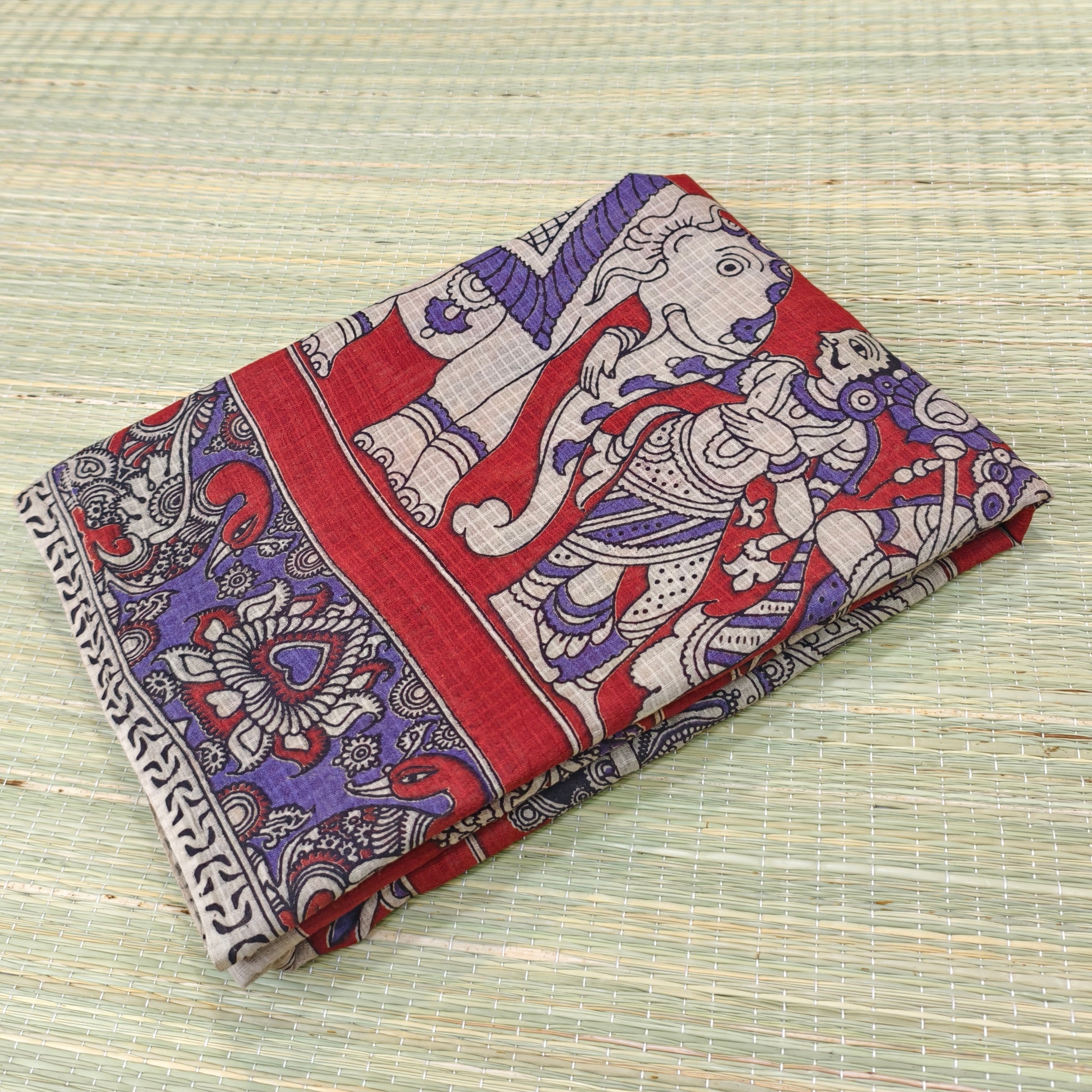 Kota cotton kalamkari saree