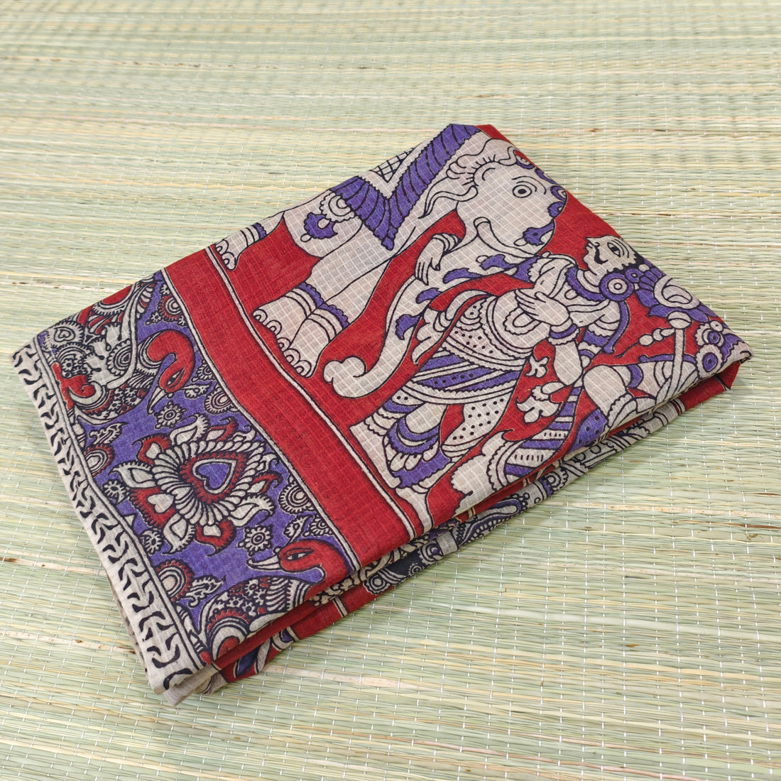 Kota cotton kalamkari saree