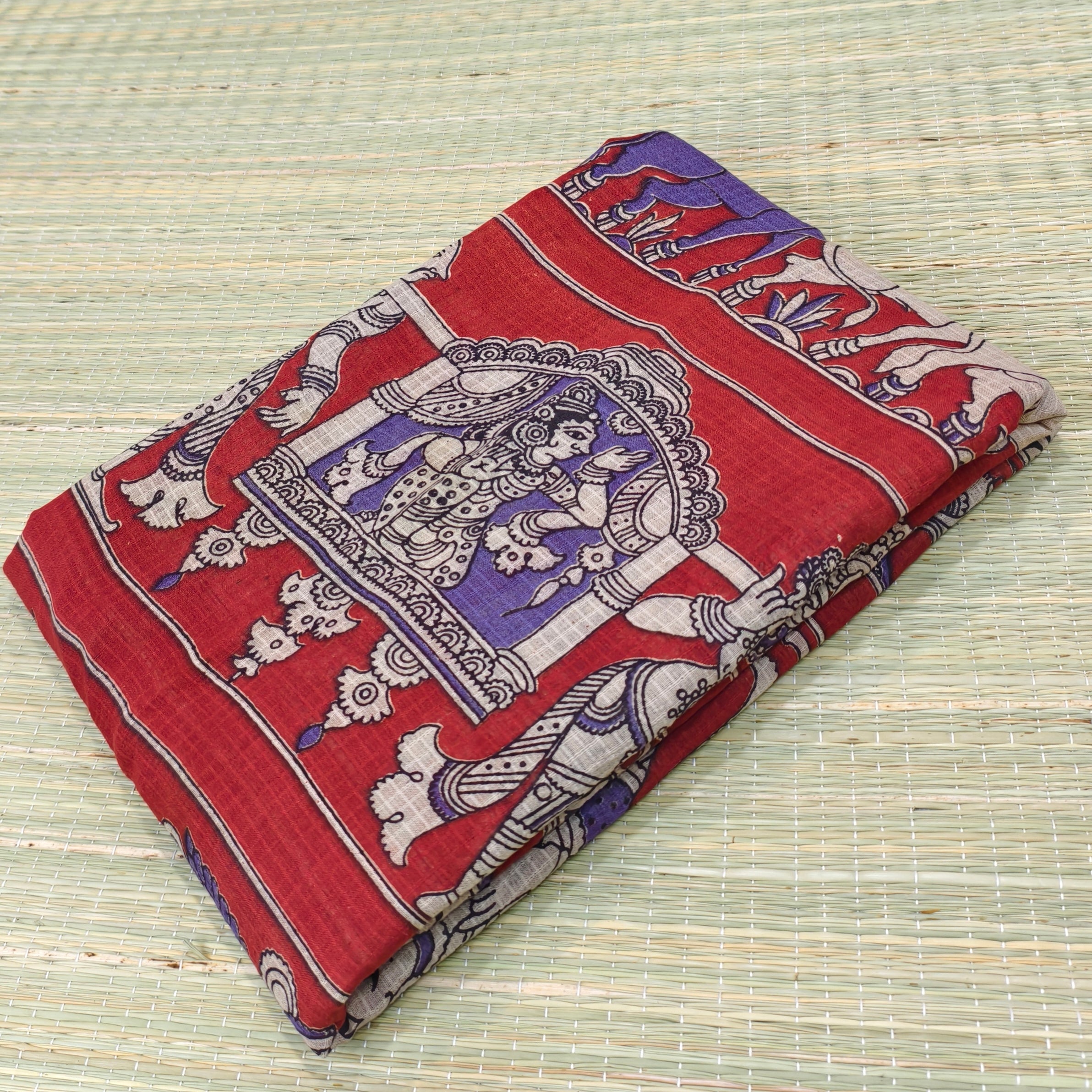 Kota cotton kalamkari saree