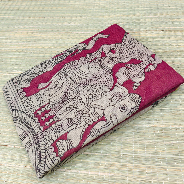 Kota cotton kalamkari saree
