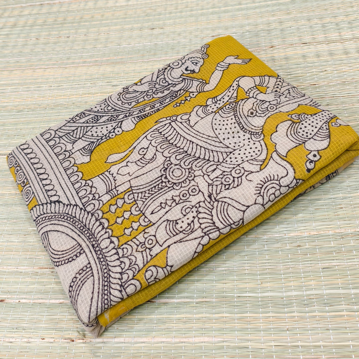 Kota cotton kalamkari saree