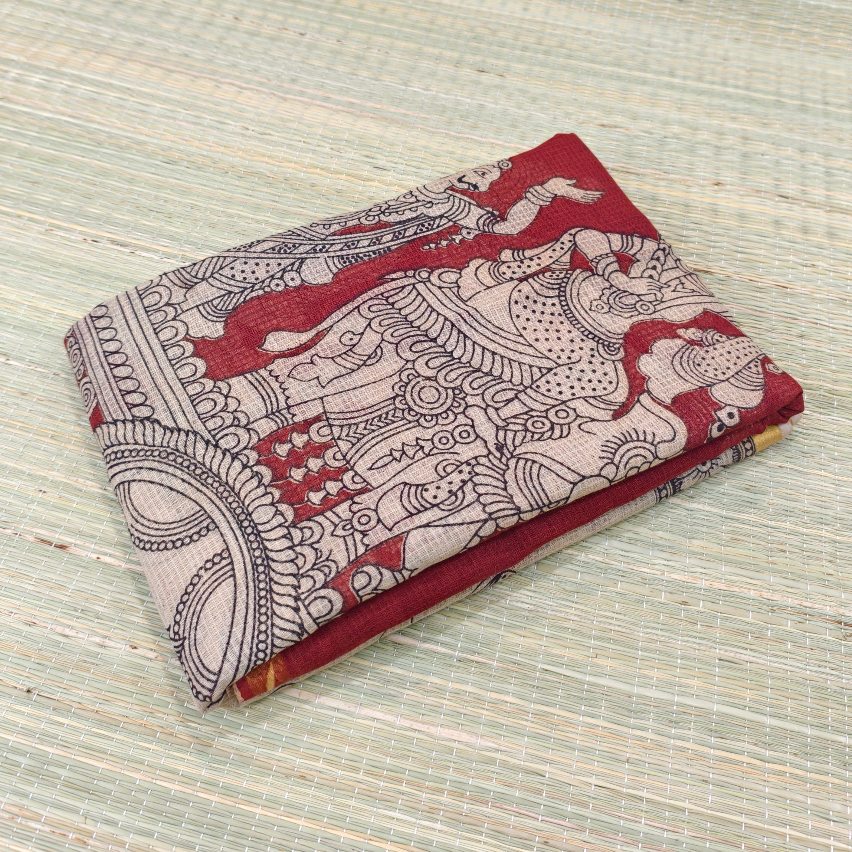 Kota cotton kalamkari saree