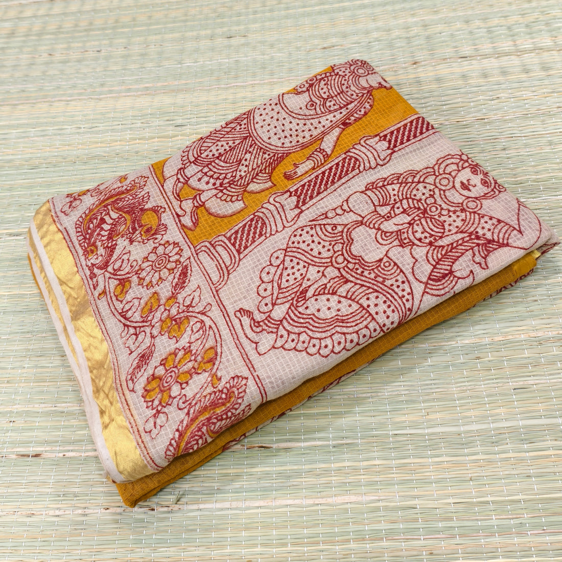Kota cotton kalamkari saree
