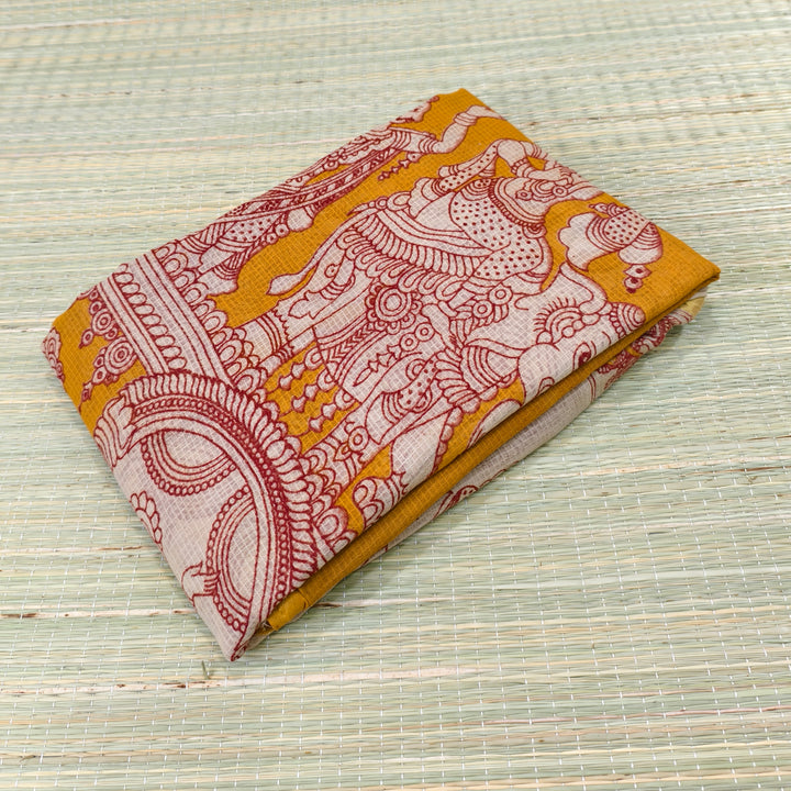 Kota cotton kalamkari saree
