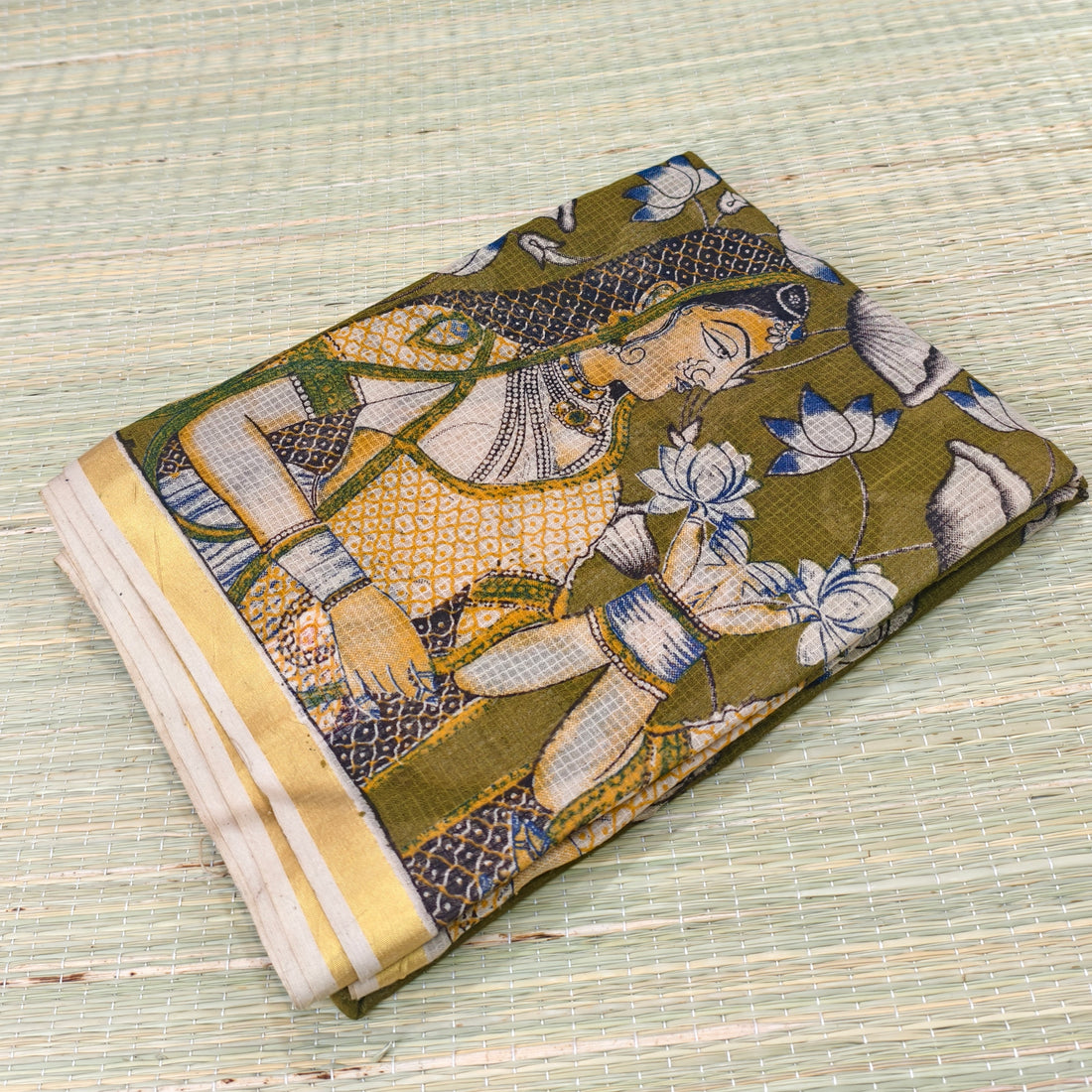 Kota cotton kalamkari saree