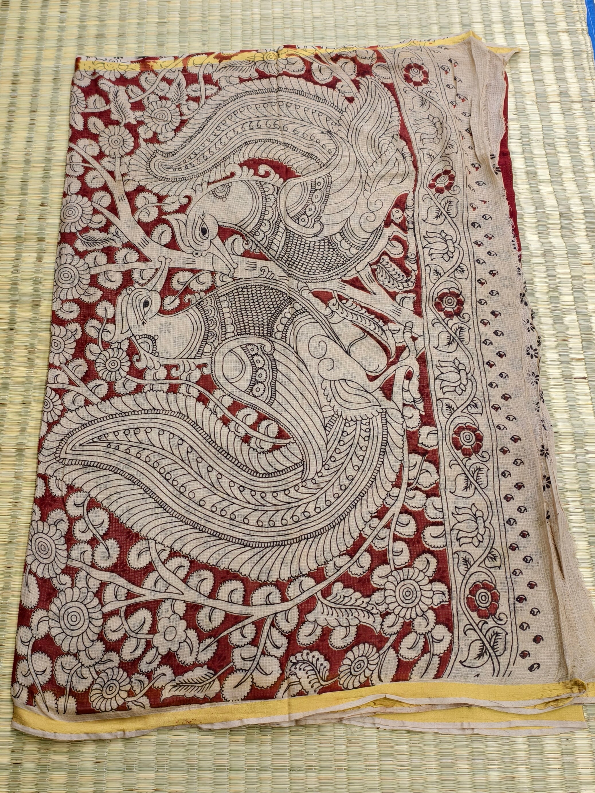 Kota cotton kalamkari saree