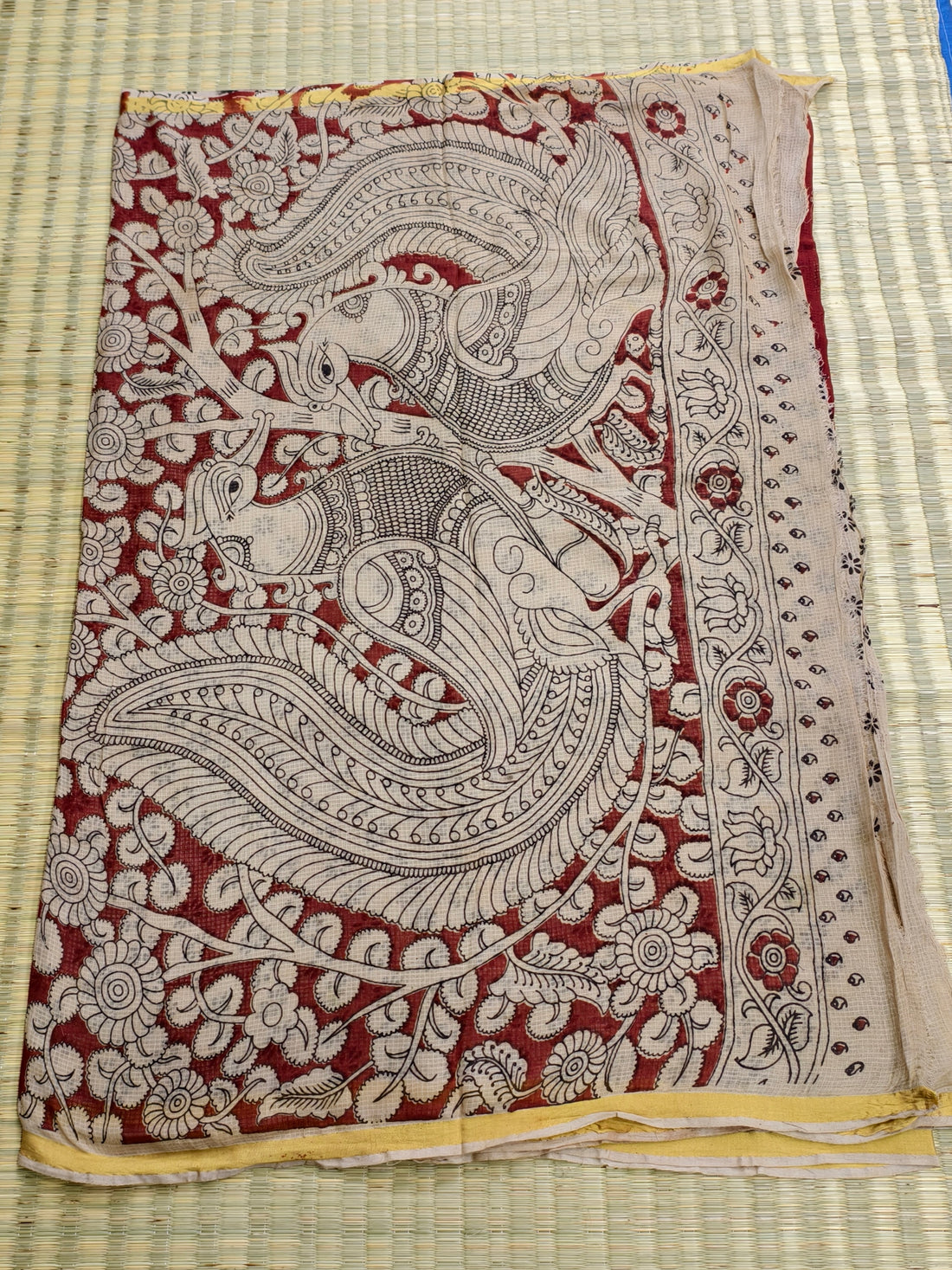 Kota cotton kalamkari saree