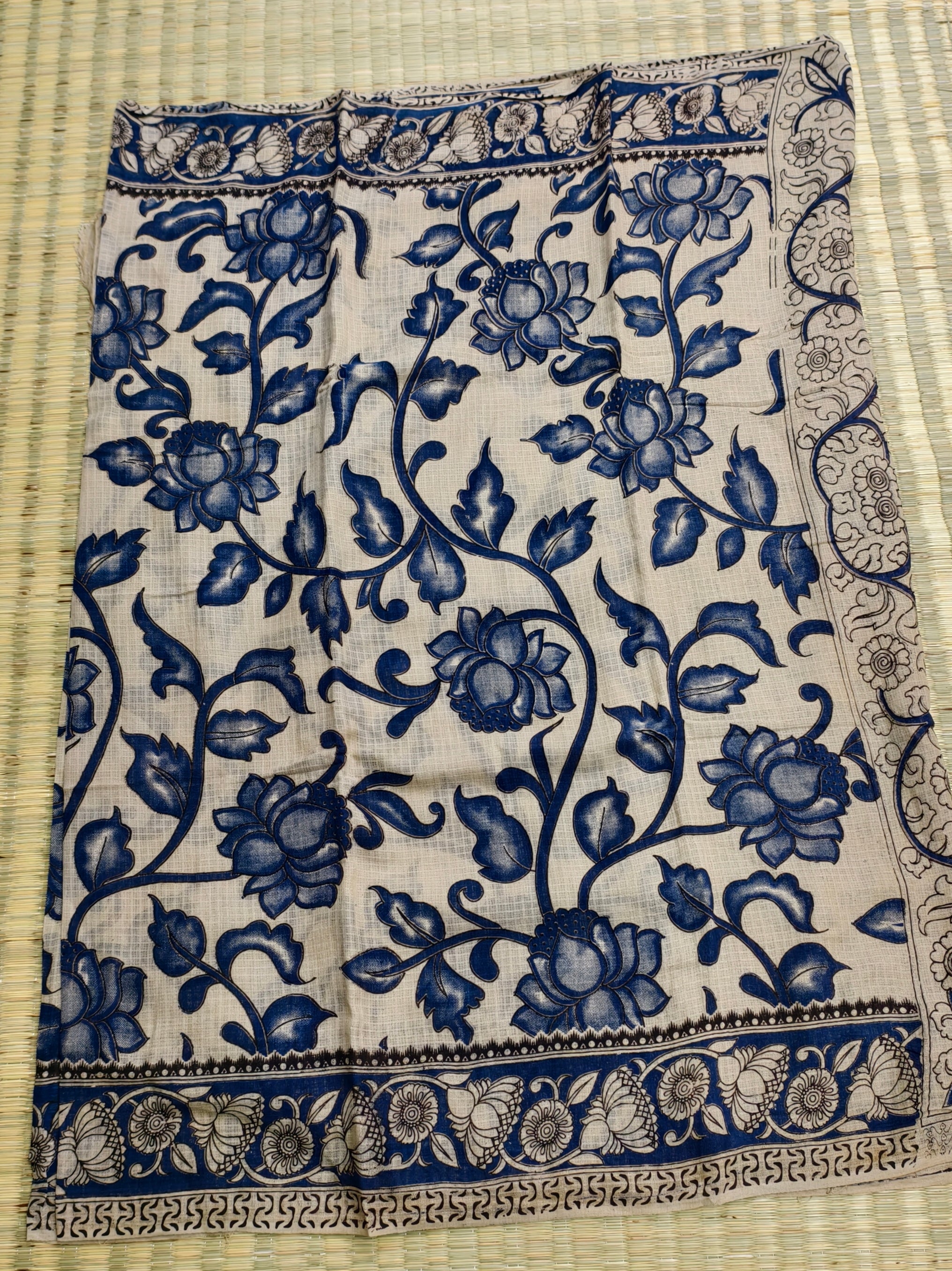 Kota cotton kalamkari saree
