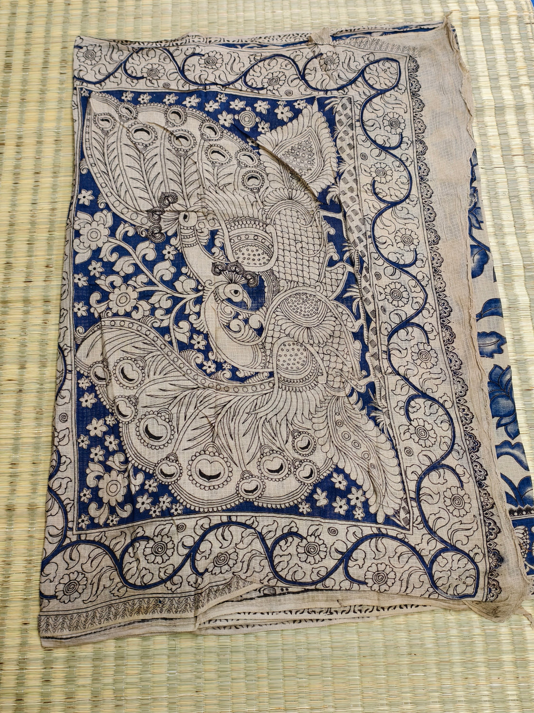 Kota cotton kalamkari saree