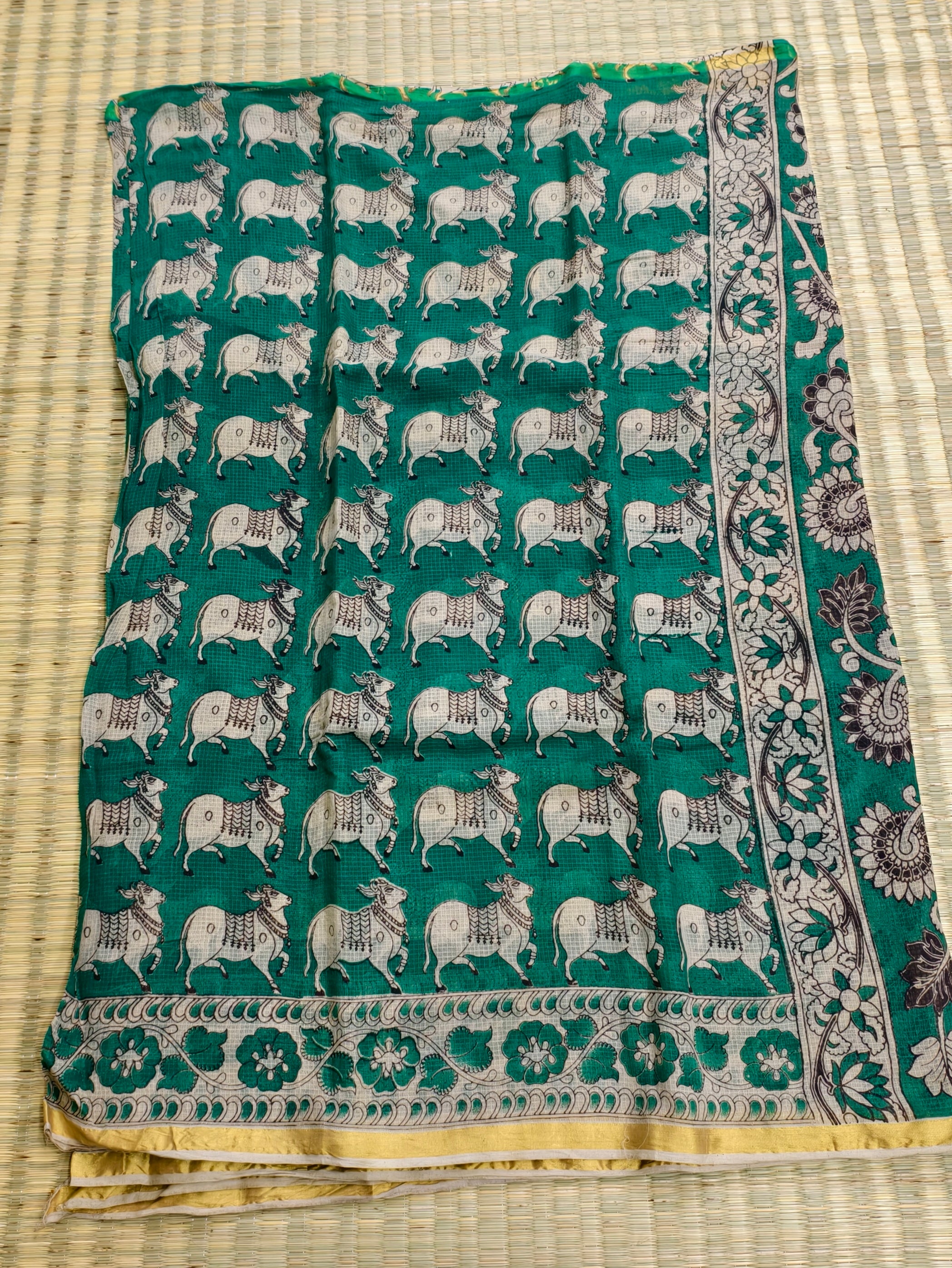 Kota cotton kalamkari saree
