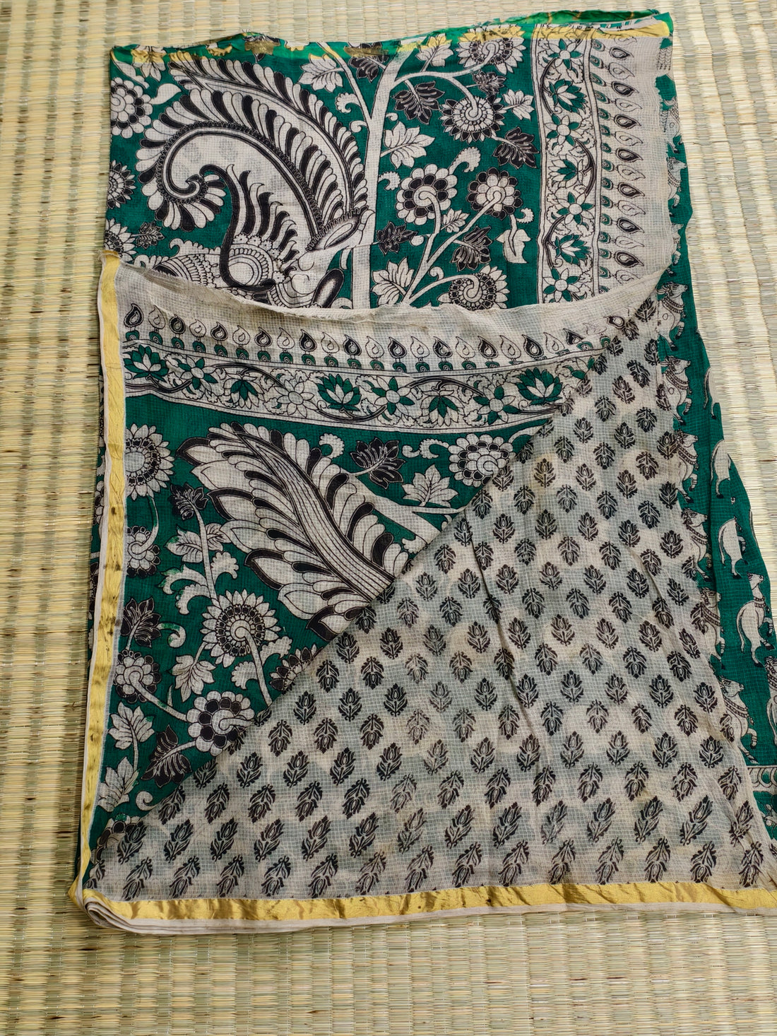 Kota cotton kalamkari saree