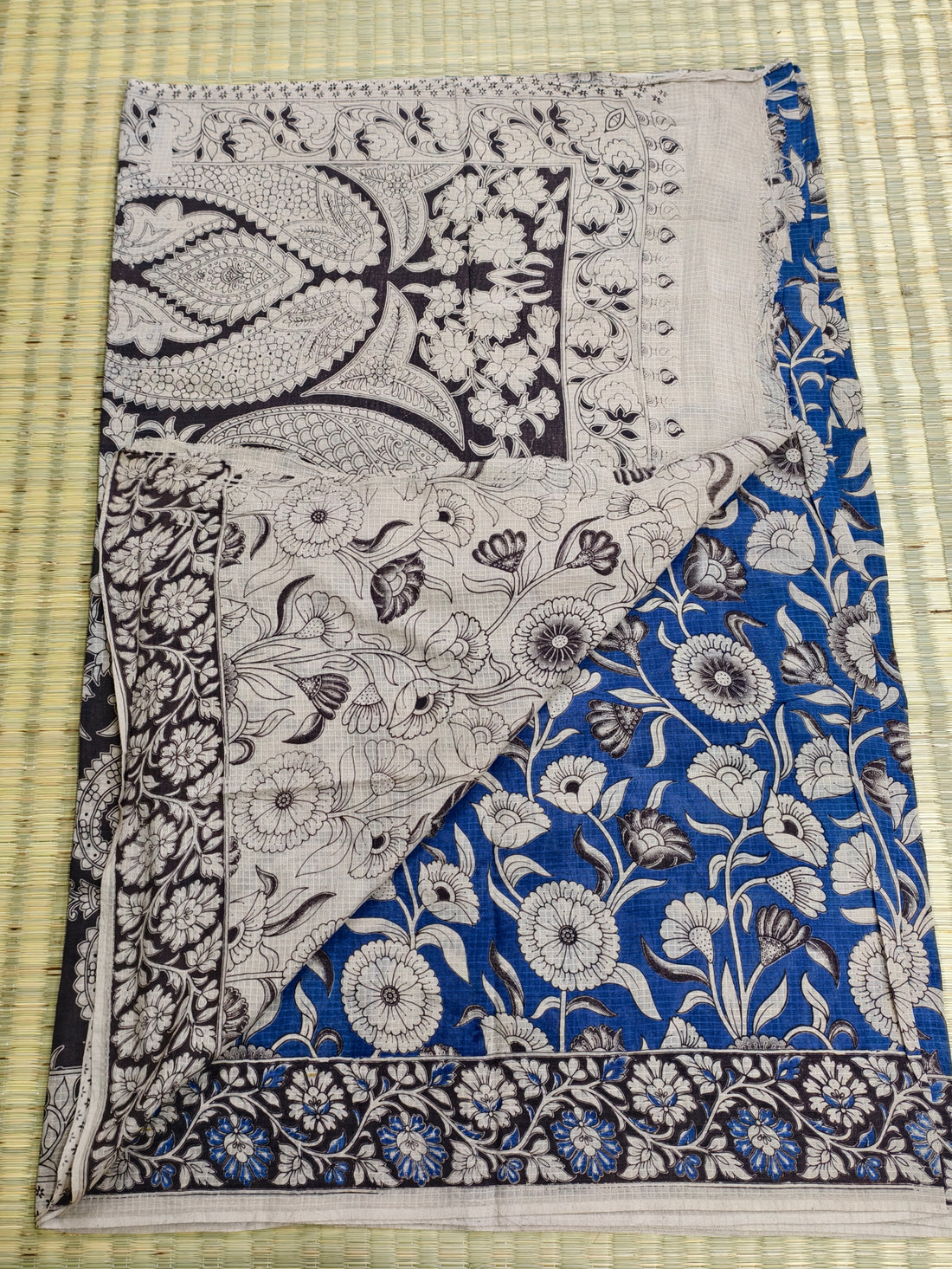 Kota cotton kalamkari saree