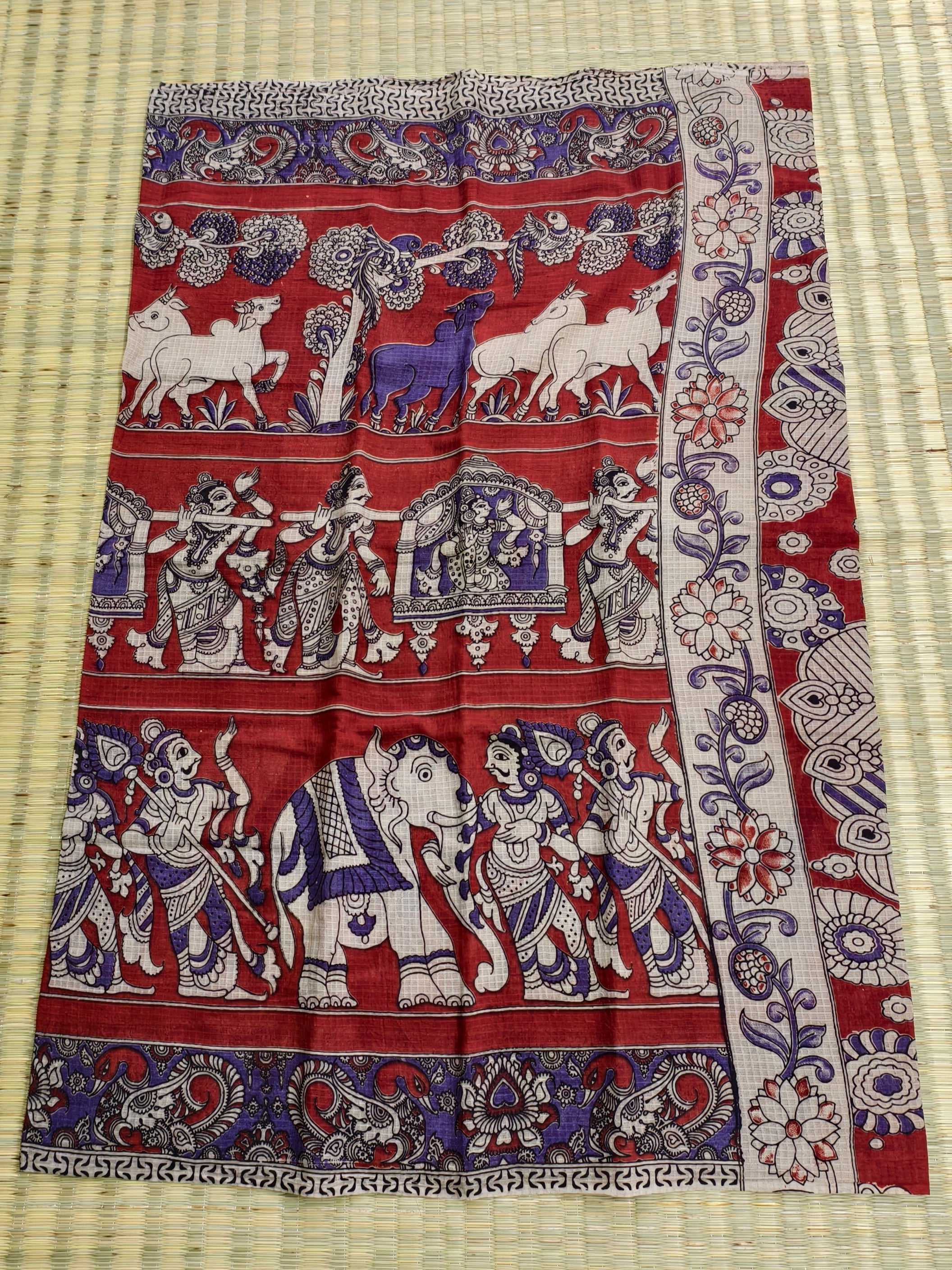 Kota cotton kalamkari saree