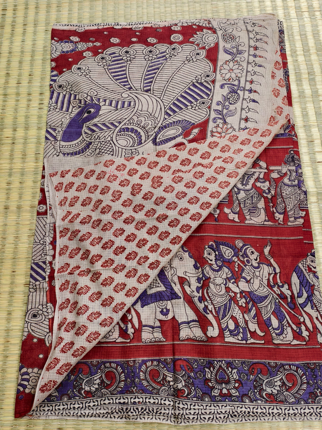 Kota cotton kalamkari saree