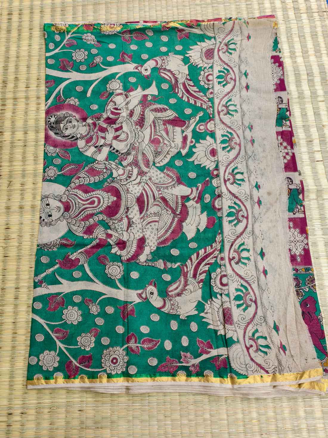 Kota cotton with block print kalamkari