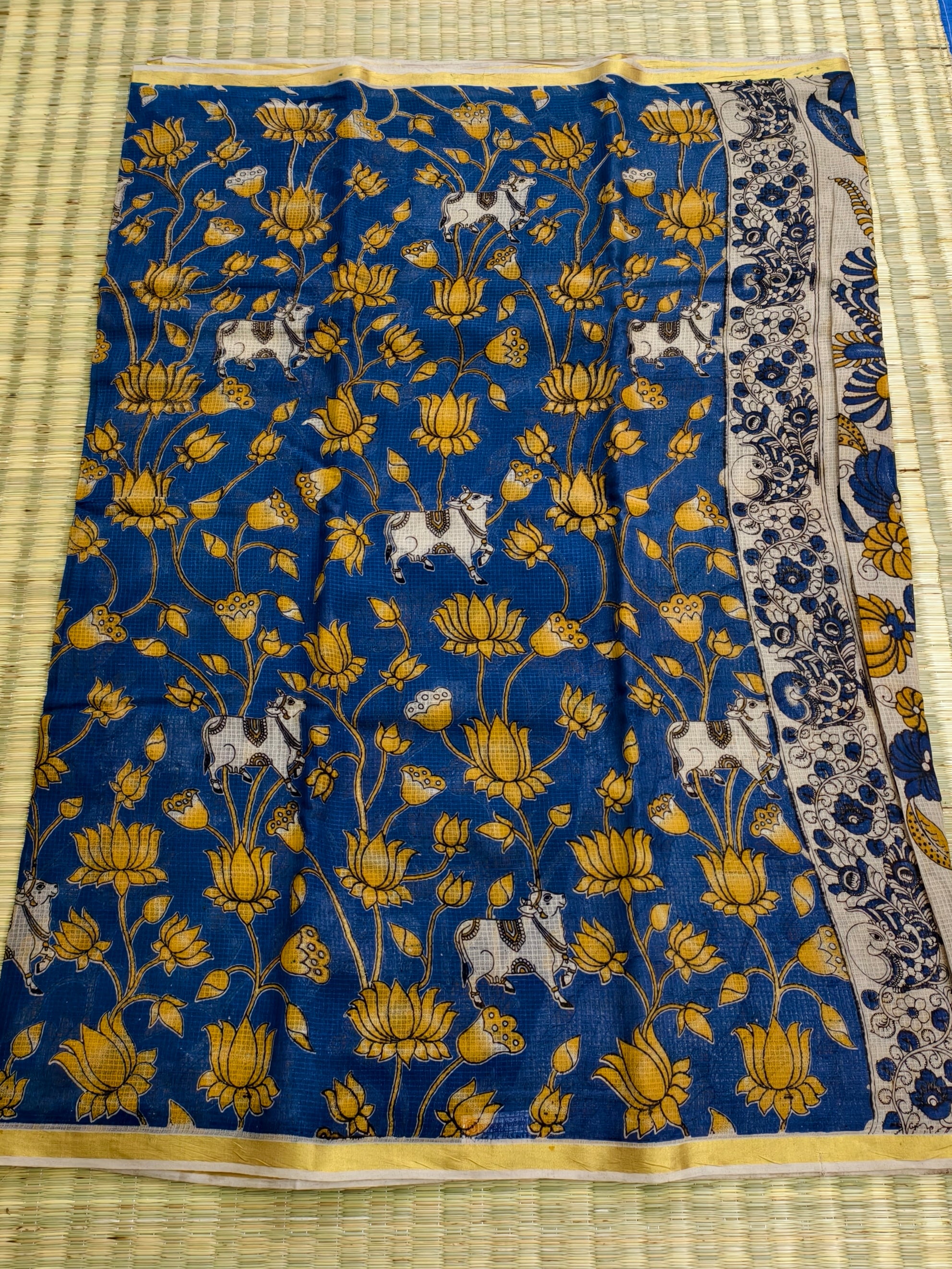 Kota cotton kalamkari saree