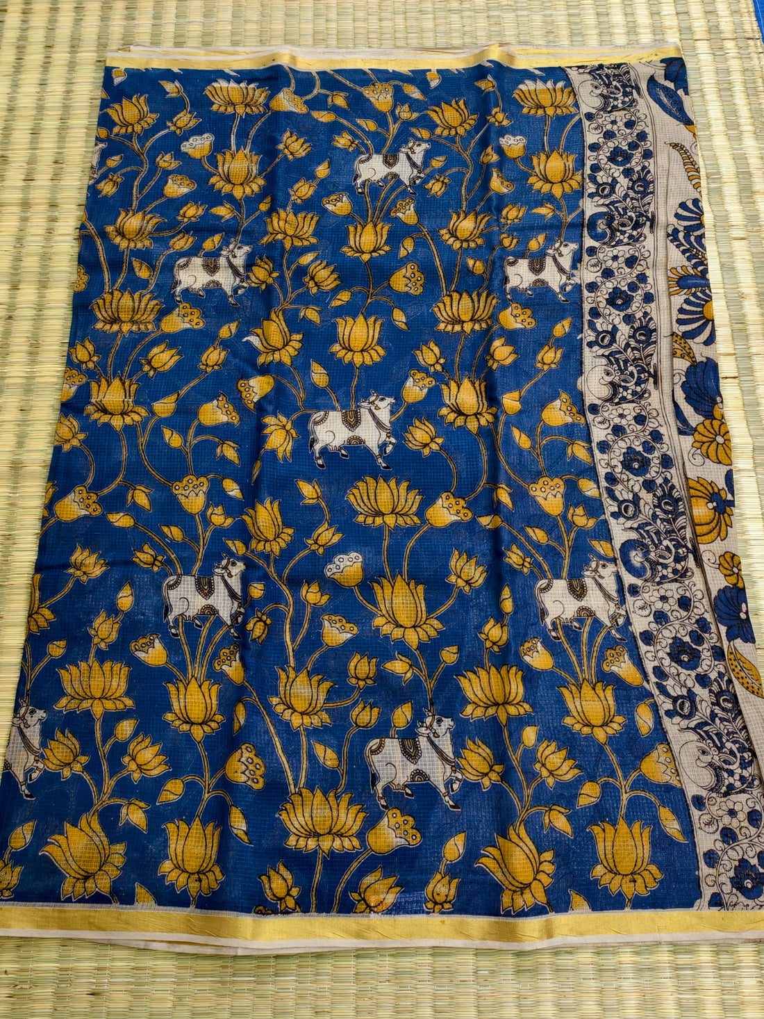 Kota cotton kalamkari saree