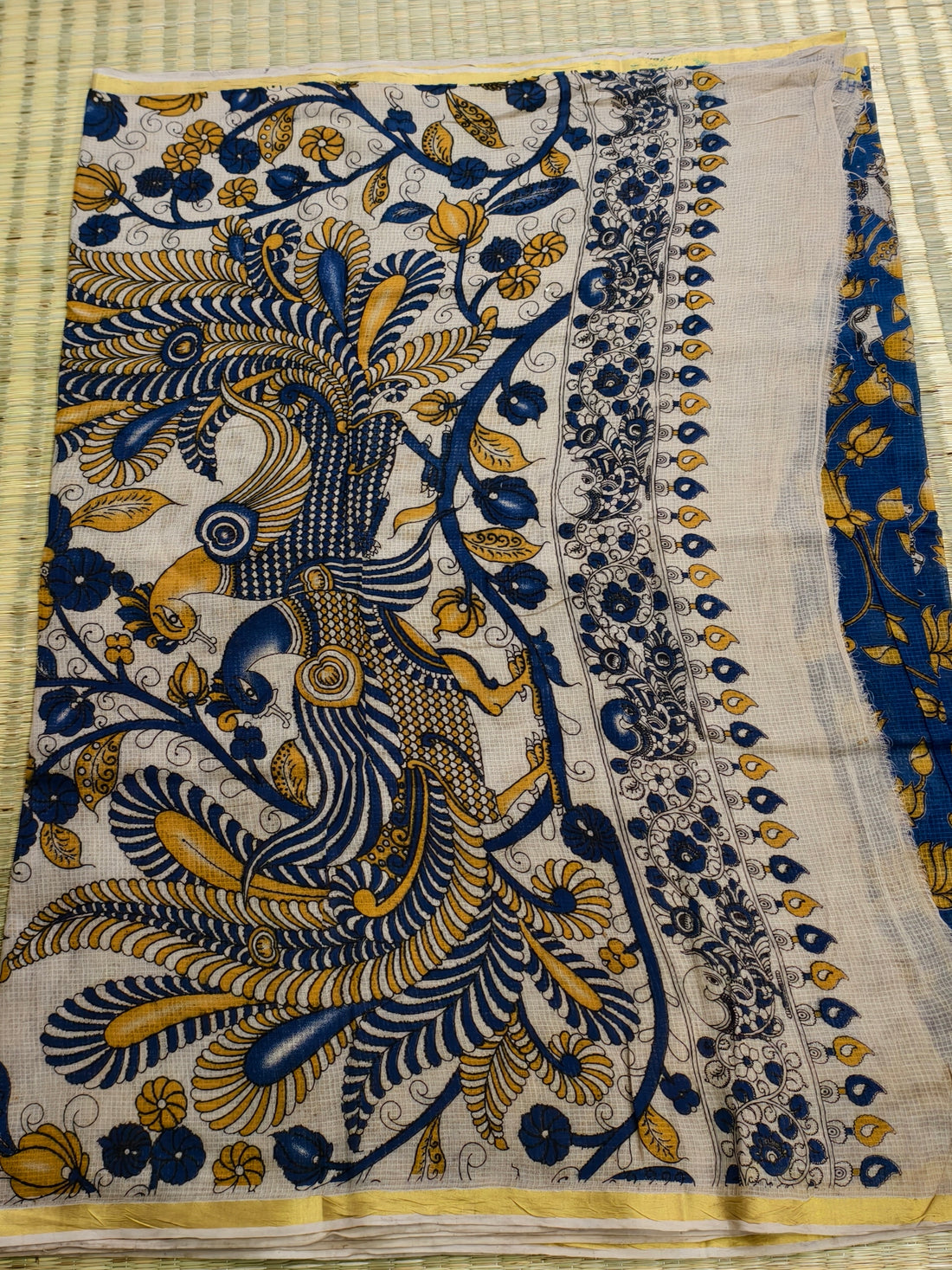 Kota cotton kalamkari saree