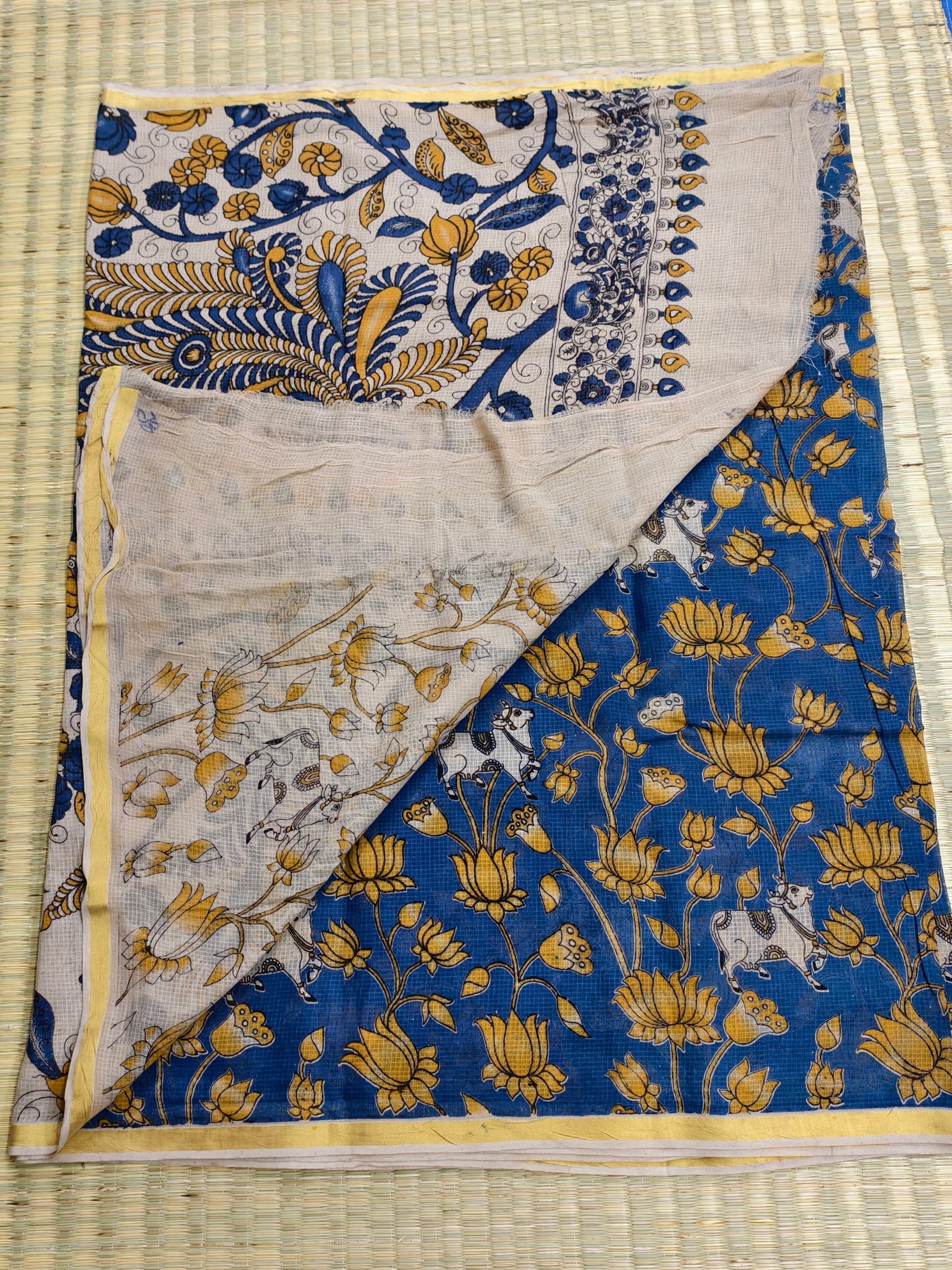 Kota cotton kalamkari saree