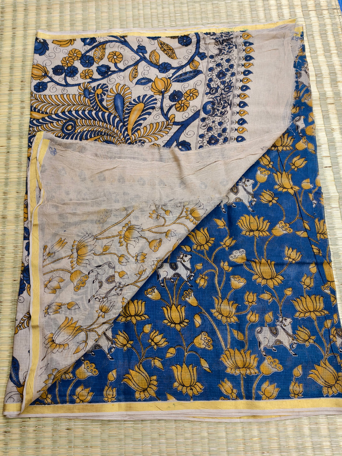 Kota cotton kalamkari saree