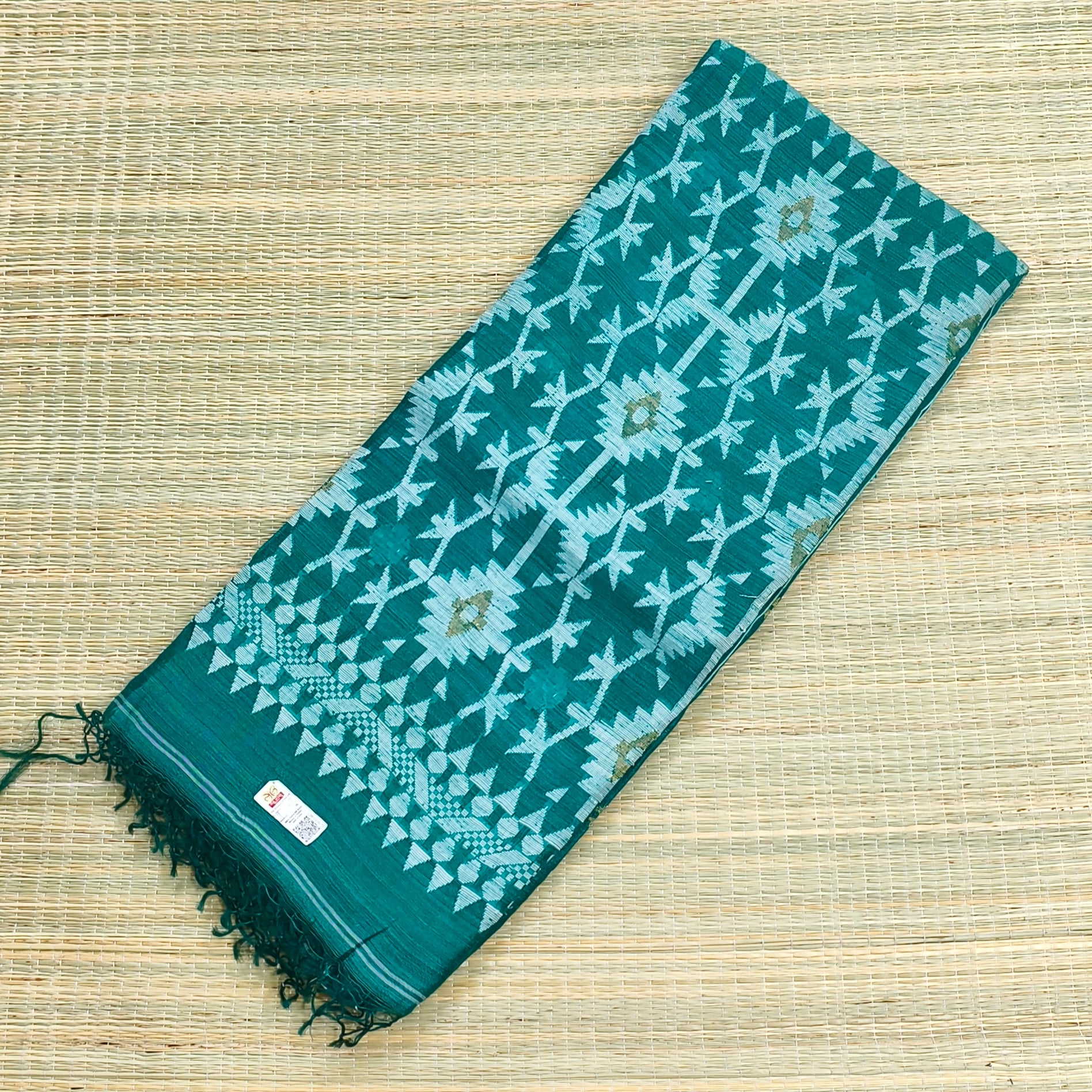 Pure matka silk jaquard embroidery saree