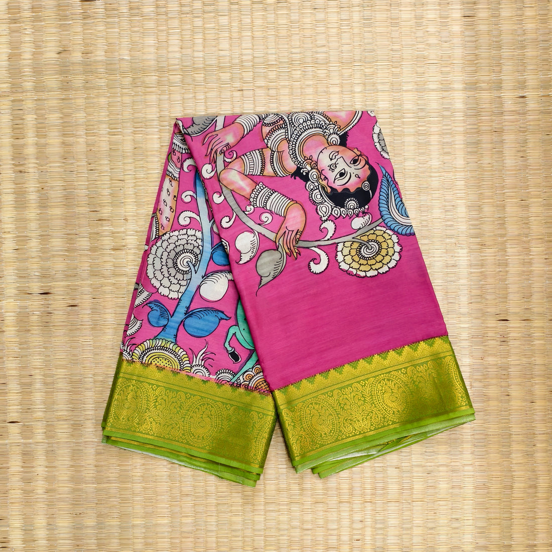 Pen kalamkari Mangalagiri pattu saree