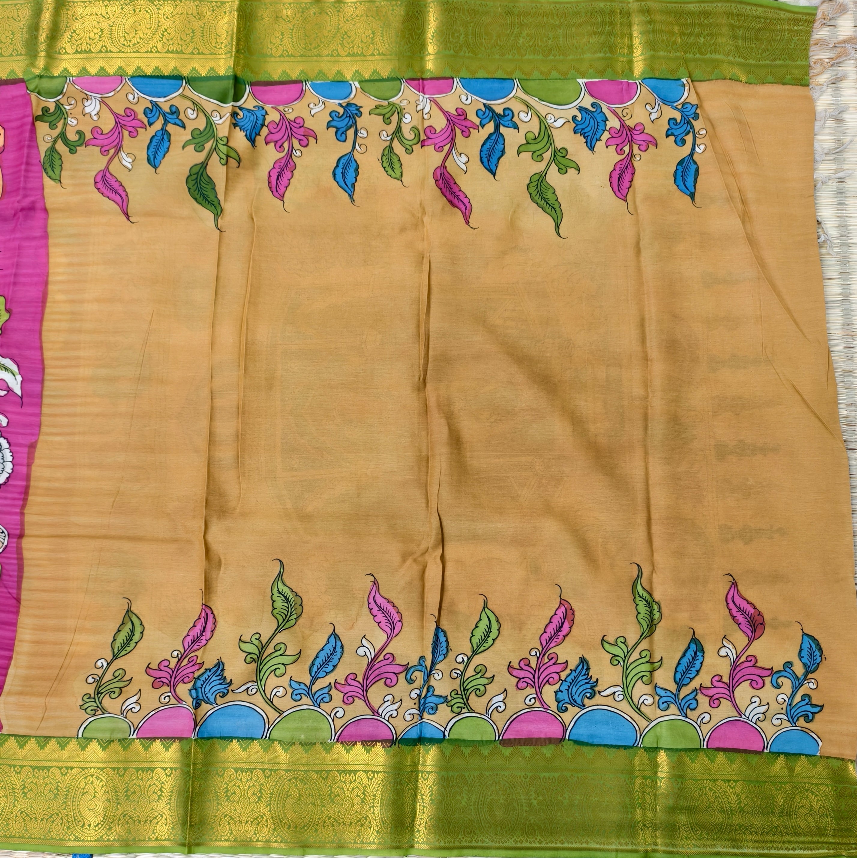 Pen kalamkari Mangalagiri pattu saree
