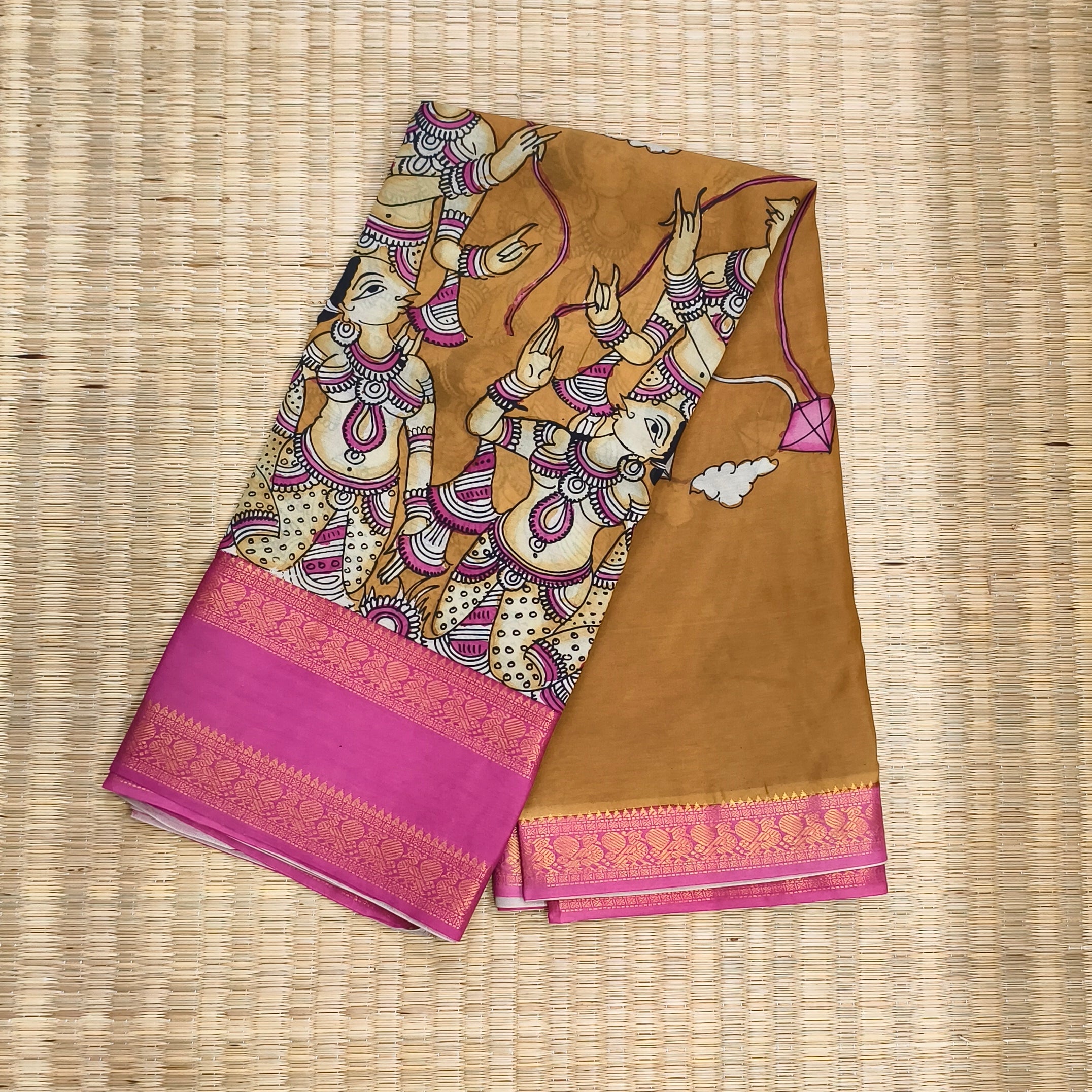 Pen kalamkari banglore silk saree